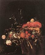Jan Davidsz. de Heem Still-Life with Fruit Flowers, Glasses Spain oil painting reproduction